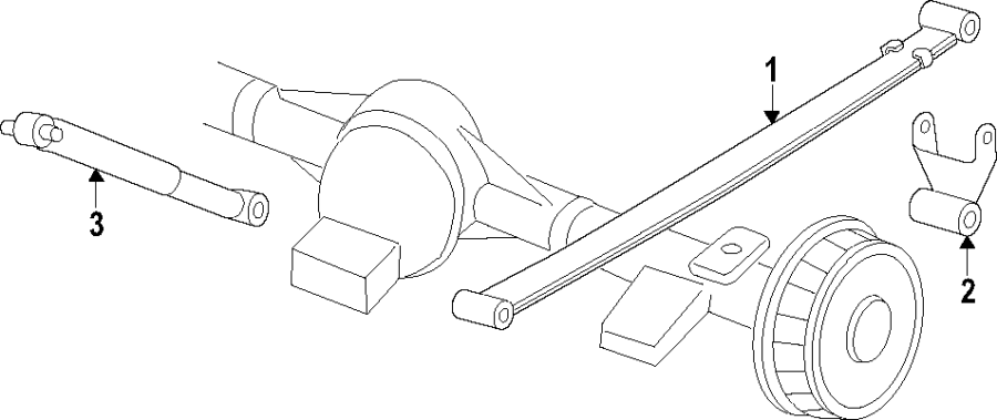 Diagram Rear suspension. Suspension components. for your 2014 GMC Sierra 2500 HD 6.0L Vortec V8 FLEX A/T 4WD SLT Crew Cab Pickup Fleetside 