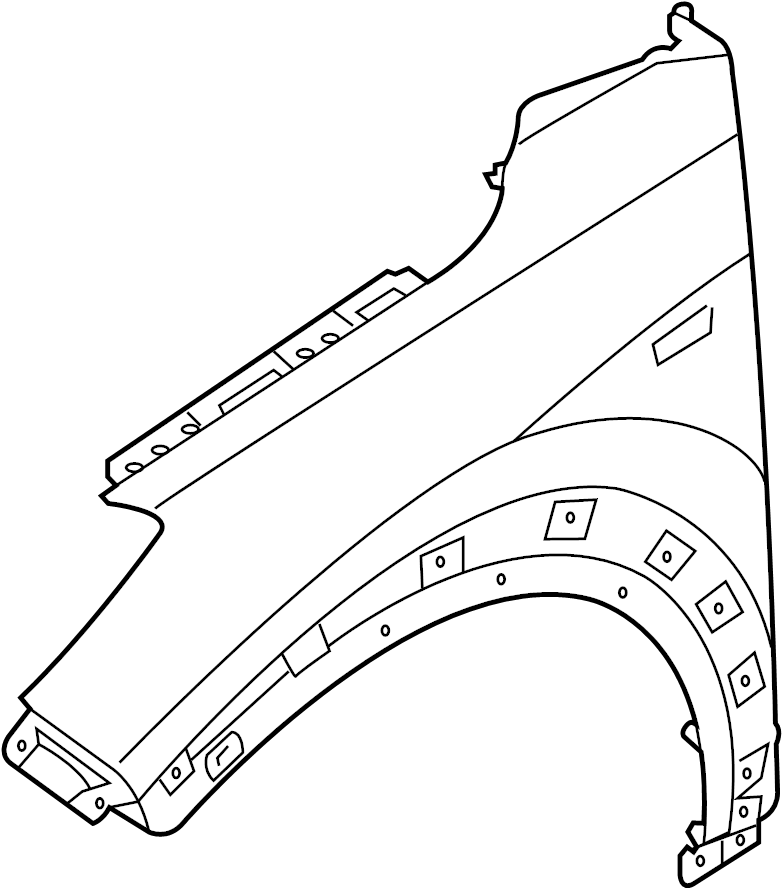 View 66311D3000 Fender (Left) Full-Sized Product Image