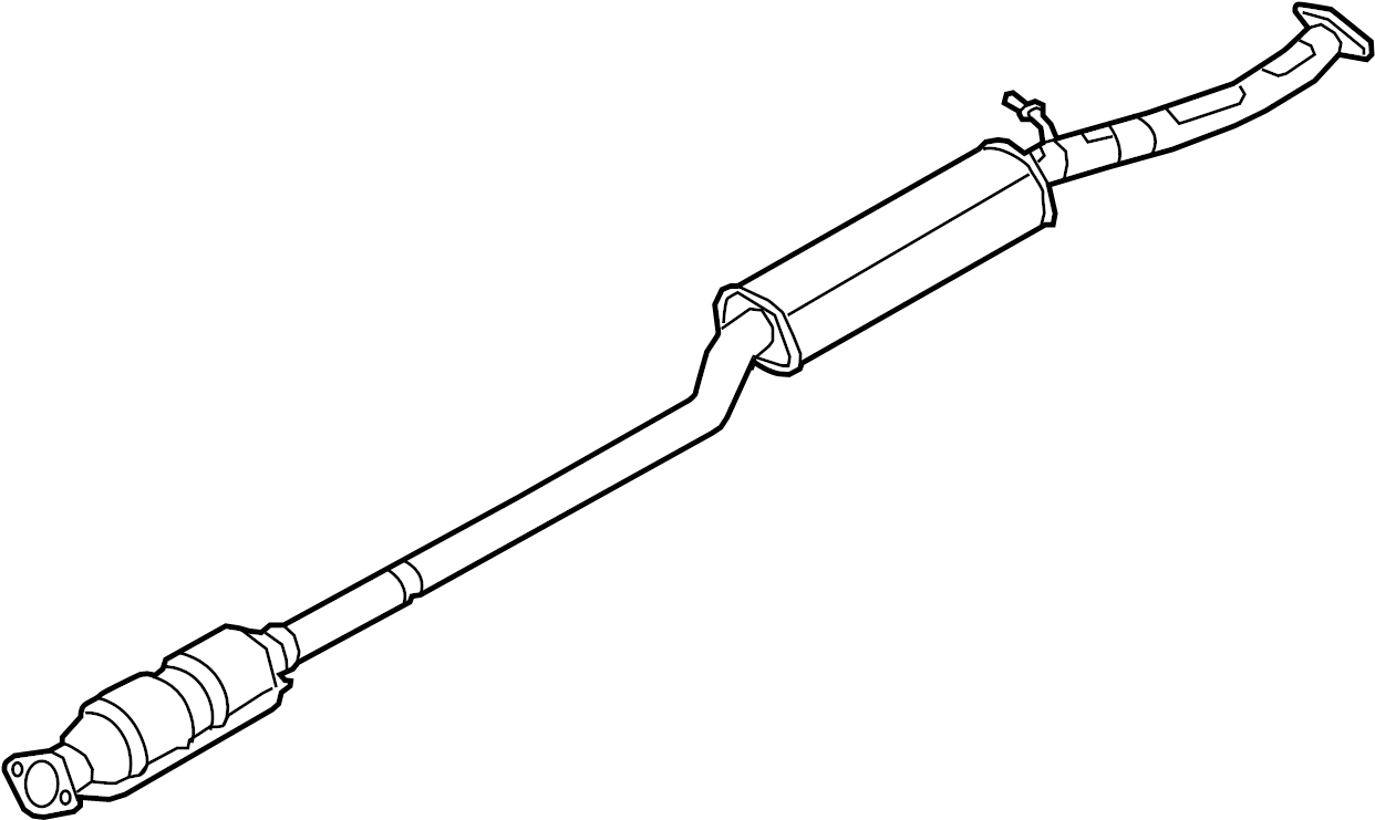 View 28650D3050 Muffler Assembly - Center.  Full-Sized Product Image