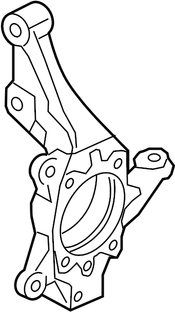 View 51715D3100 Steering Knuckle (Left, Front) Full-Sized Product Image