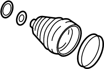View 49541D3050 CV Joint Boot Kit (Front) Full-Sized Product Image