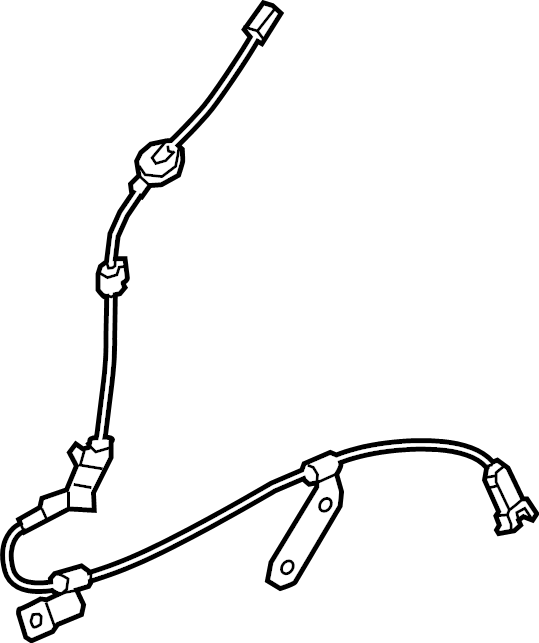 View 95681D3210 ABS Wheel Speed Sensor (Right, Rear) Full-Sized Product Image