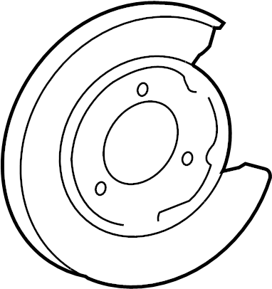 View 582513K101 Plate. Brake. Backing. (Left, Rear) Full-Sized Product Image