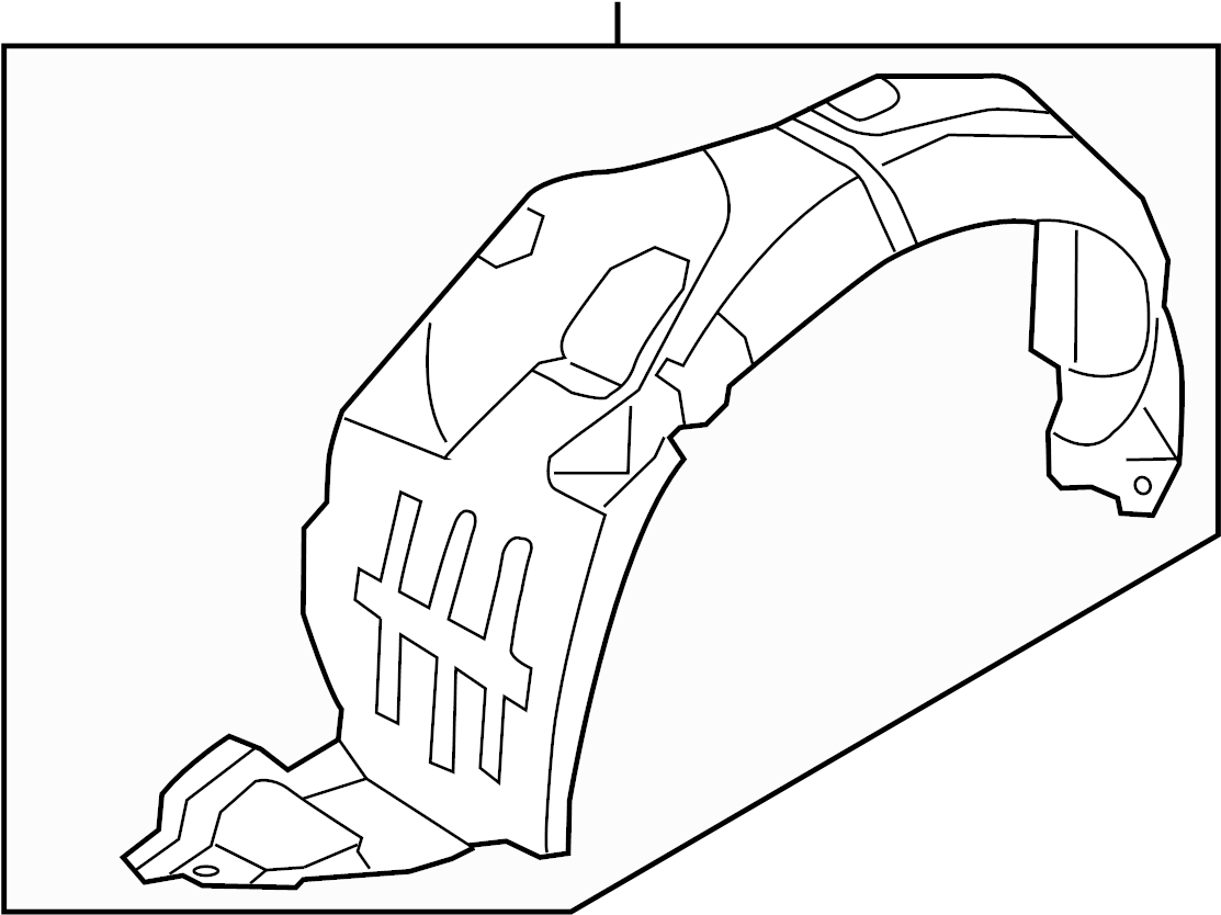 View 868123Q500 Fender Splash Shield (Right, Front, Upper) Full-Sized Product Image