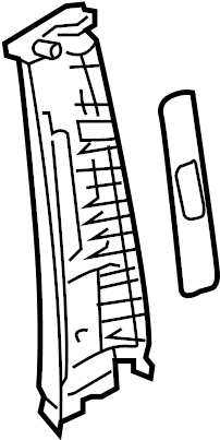 View 858402E600QS Door Pillar Post Trim Set (Right, Upper) Full-Sized Product Image