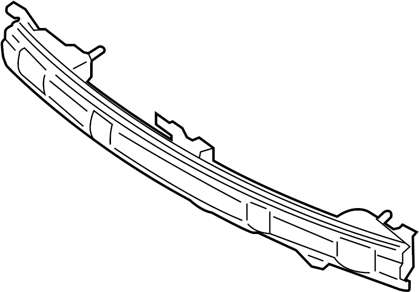 View 866302S000 Bumper Impact Bar (Rear) Full-Sized Product Image
