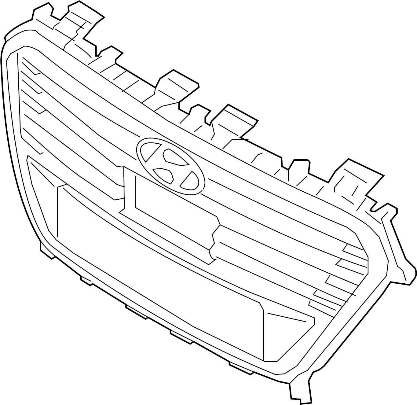View 86350E6400 Grille (Upper, Lower) Full-Sized Product Image