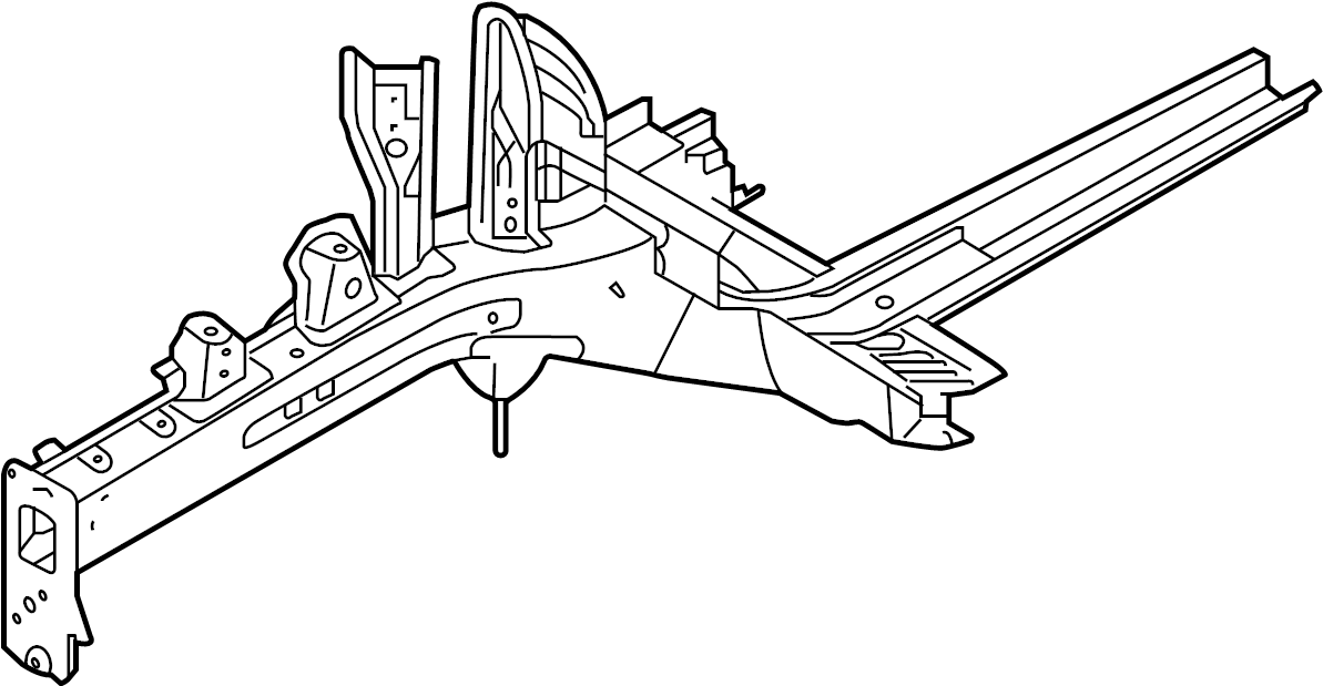View 64500E6001 Frame Side Member Assembly (Left, Lower) Full-Sized Product Image