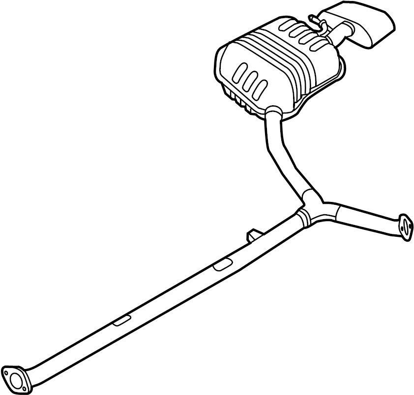 View 28711C1610 Exhaust Muffler (Right, Rear) Full-Sized Product Image