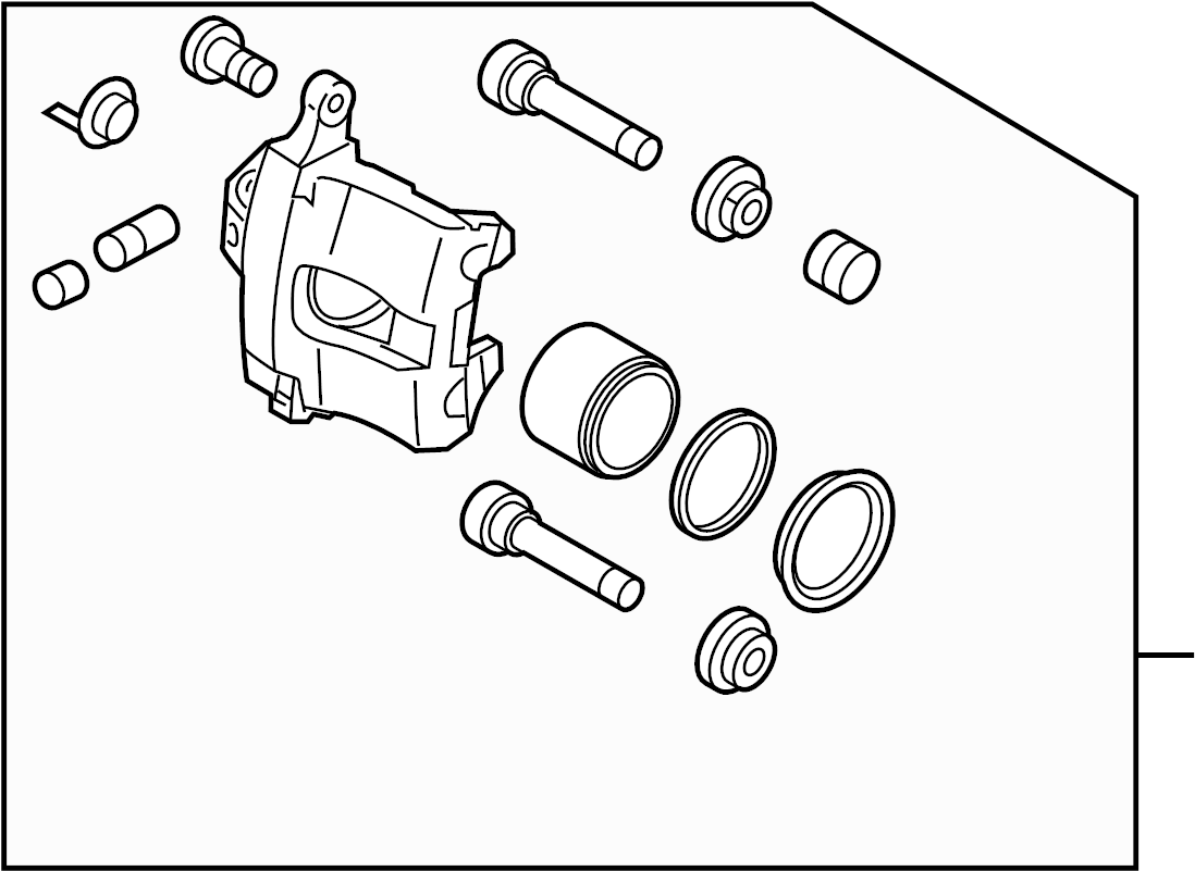 View 58180C2A20 Disc Brake Caliper (Left, Front) Full-Sized Product Image
