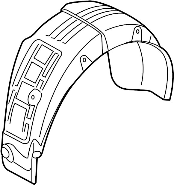 View 86821C2500 Quarter Panel Splash Shield (Left, Rear) Full-Sized Product Image