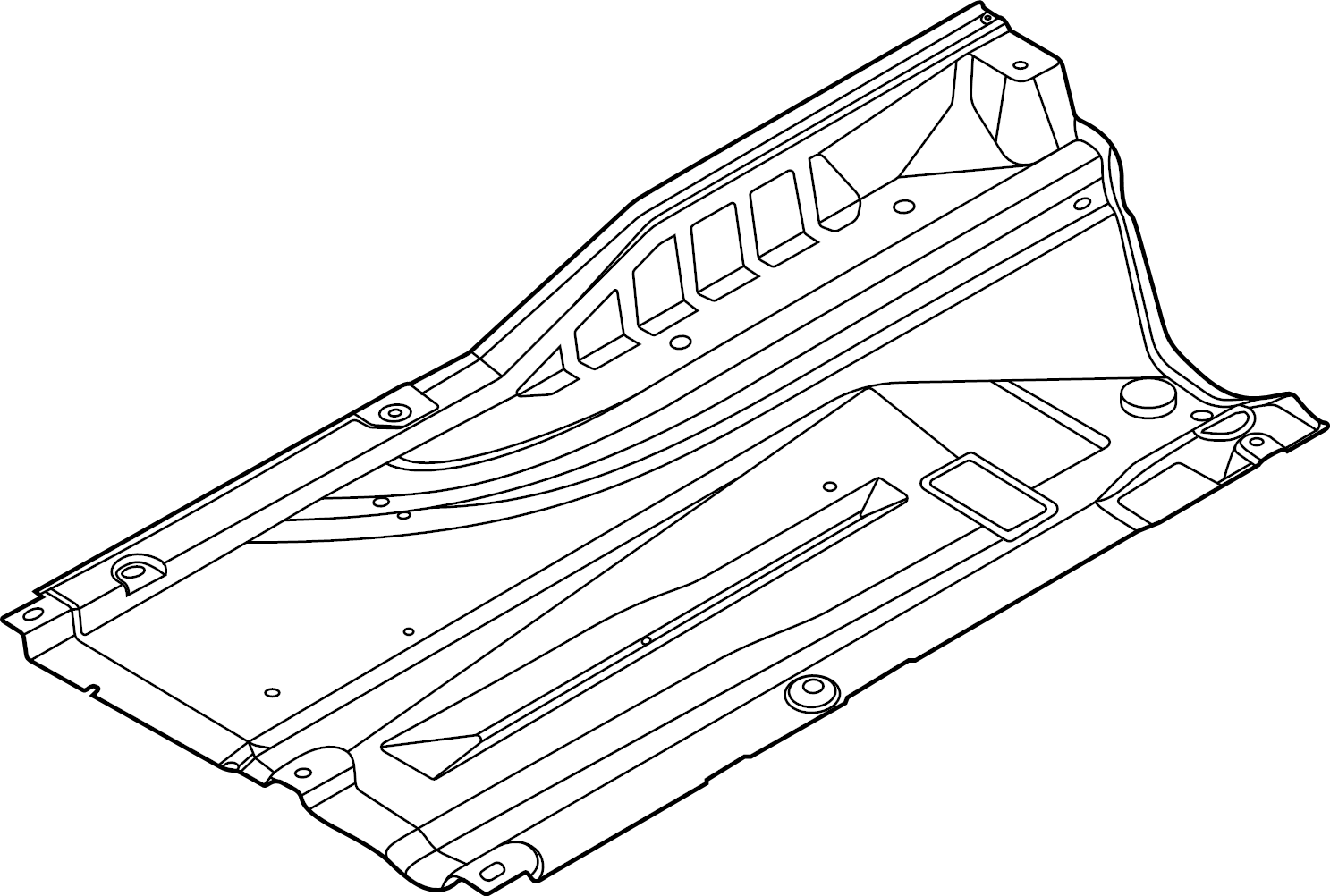 View 84237L5000 Floor Pan Splash Shield (Left, Rear) Full-Sized Product Image