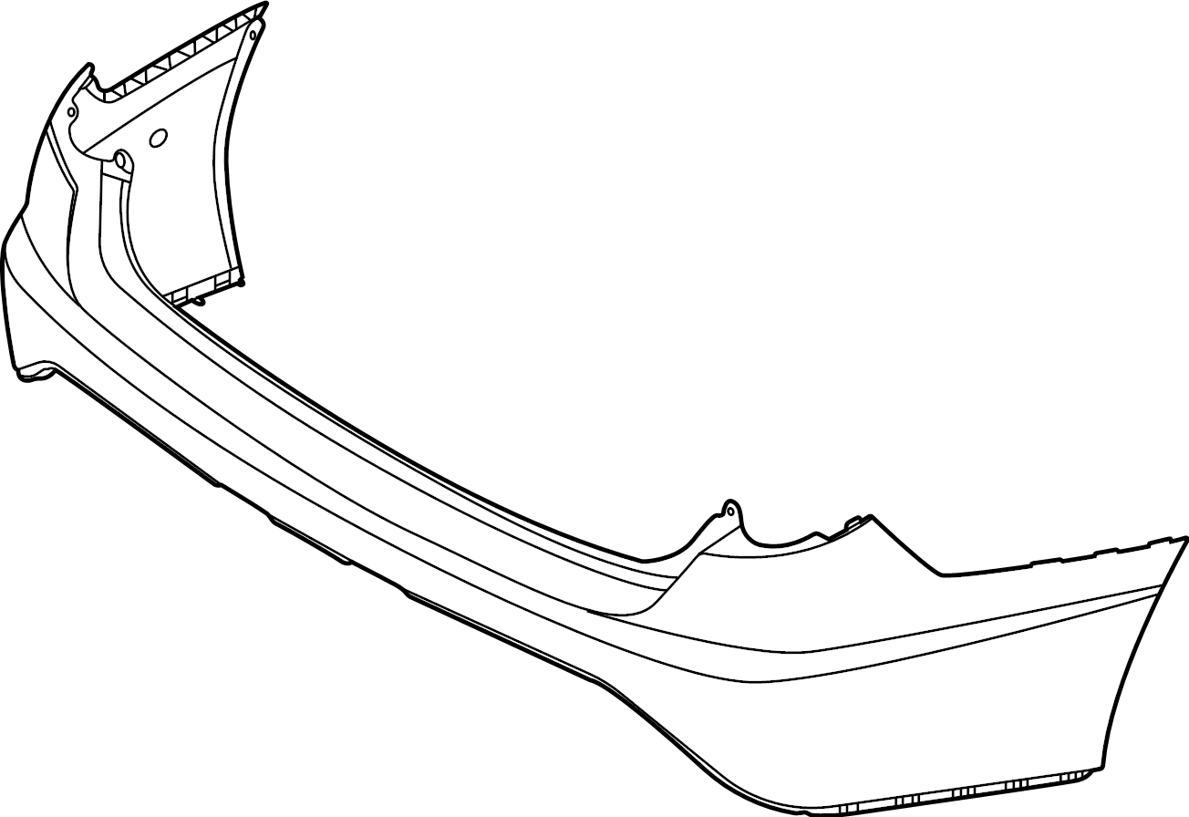 View 86611L1000 Bumper Cover (Rear, Upper) Full-Sized Product Image