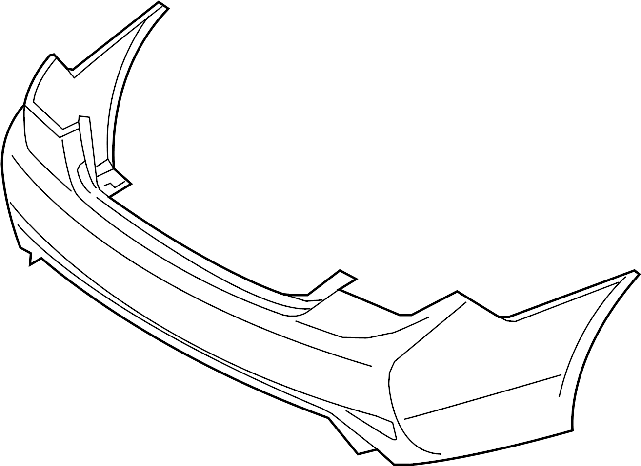 View 866104R000 Bumper Cover (Rear, Upper, Lower) Full-Sized Product Image