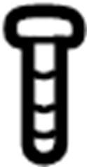 View 1245105163 Screw. Panel. Trim. Instrument. Door. (Front) Full-Sized Product Image