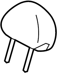 View 887001R100N2B Headrest (Front) Full-Sized Product Image