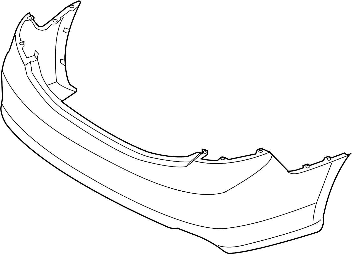 View 866113V500 Bumper Cover (Rear, Upper) Full-Sized Product Image