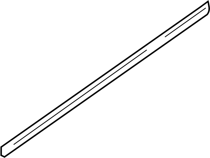 View 832312D000 Door Window Belt Weatherstrip (Left, Rear) Full-Sized Product Image