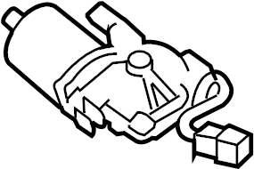 View 981102H000 Windshield Wiper Motor (Left) Full-Sized Product Image