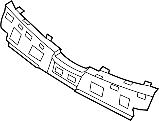 View 865802L300 Bumper Cover Reinforcement (Front, Upper) Full-Sized Product Image