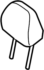View 887003Y600MSD HEADREST ASSY-FRONT SEAT (MD FL KNIT(BLACK)) Full-Sized Product Image