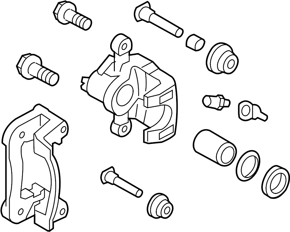 View 583103XA30 Disc Brake Caliper (Left, Rear) Full-Sized Product Image