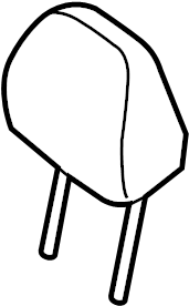 View 887003X000XPBK Headrest (Right, Front) Full-Sized Product Image