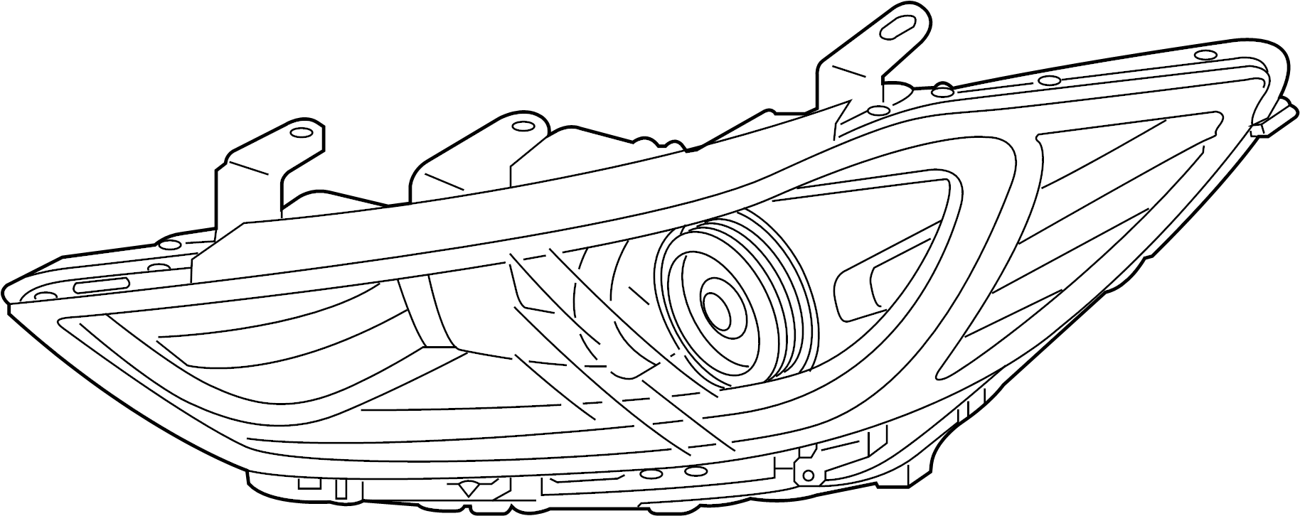 View 92102F3000 Lamp Assembly - Head. (Right) Full-Sized Product Image