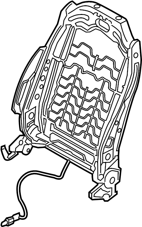 View 88410F3000 Seat Back Frame (Right, Front) Full-Sized Product Image