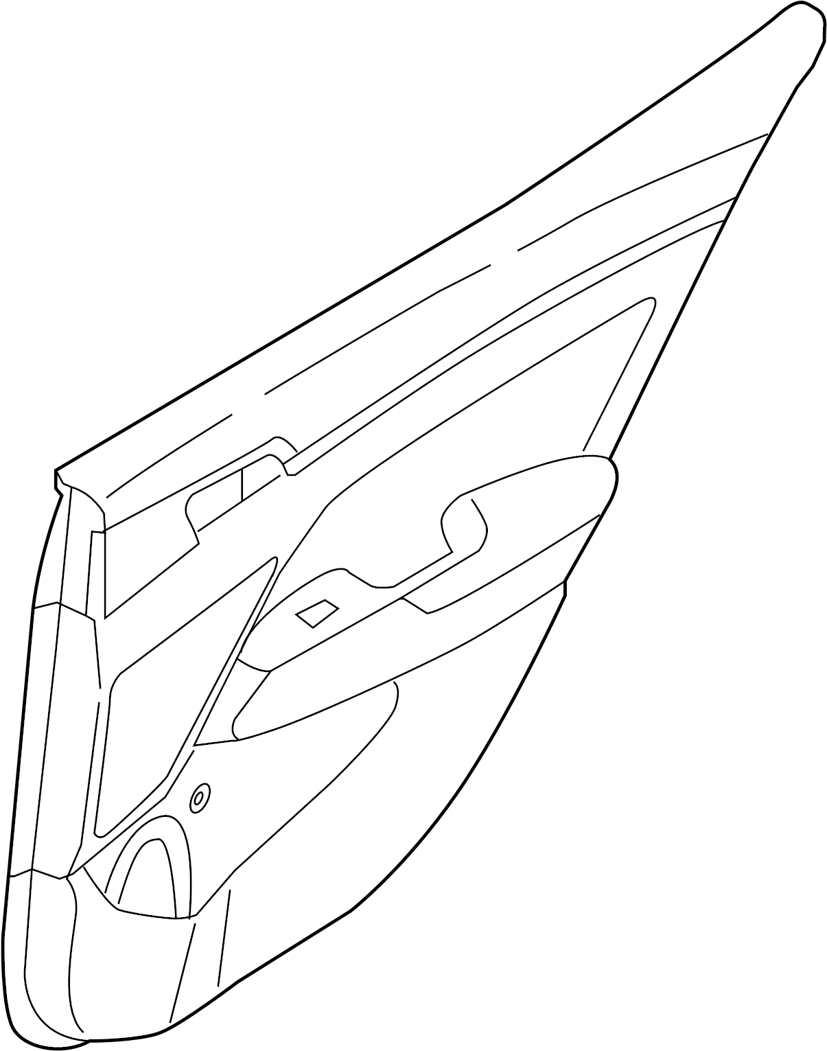 View 83305F2090TRY Door Interior Trim Panel (Left, Rear) Full-Sized Product Image