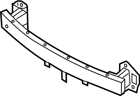 View 64900F3000 Bumper Impact Bar (Front) Full-Sized Product Image