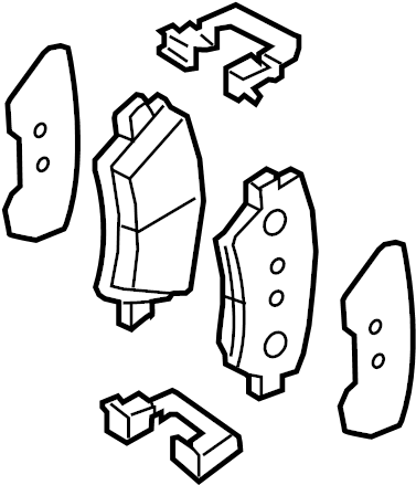 View 58101A5A30 Disc Brake Pad Set (Front) Full-Sized Product Image