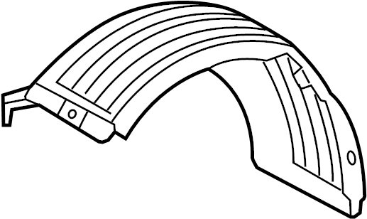 View 86822A5000 Quarter Panel Splash Shield (Right, Rear) Full-Sized Product Image