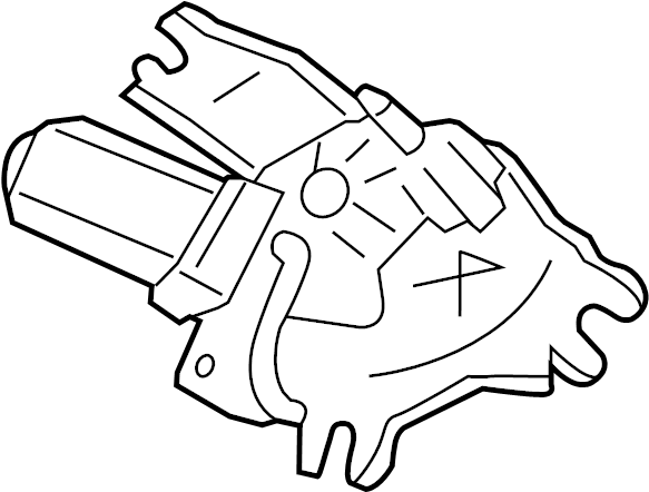 View 98700A5000 Back Glass Wiper Motor (Rear) Full-Sized Product Image