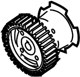 View 2423139500 Camshaft. SPROCKET. Gear. Timing. Engine.  Full-Sized Product Image
