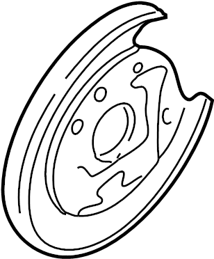 View 5825226000 Brake Backing Plate (Right, Rear) Full-Sized Product Image