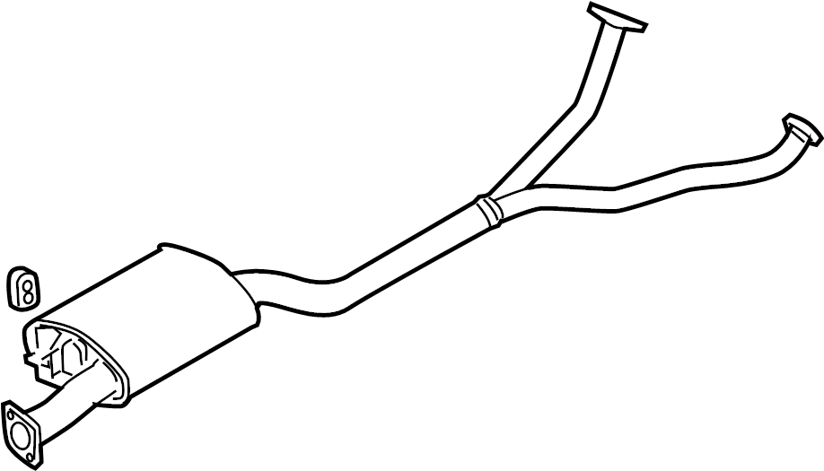View 286502B150 Exhaust Pipe (Front) Full-Sized Product Image