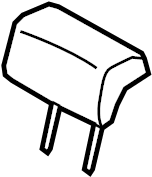 View 897000W520J9X Headrest (Rear) Full-Sized Product Image
