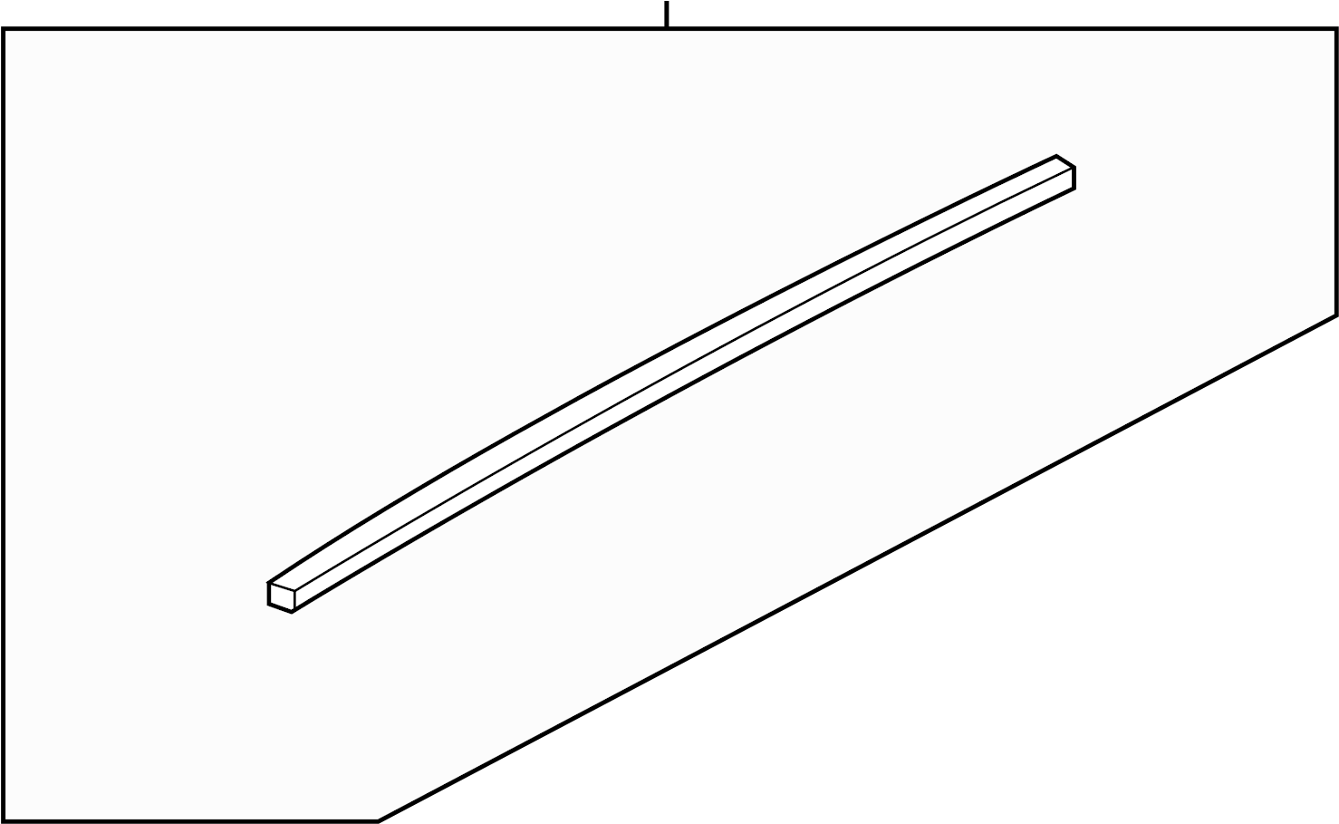 View 87270B85003F Roof Luggage Carrier Side Rail (Left) Full-Sized Product Image