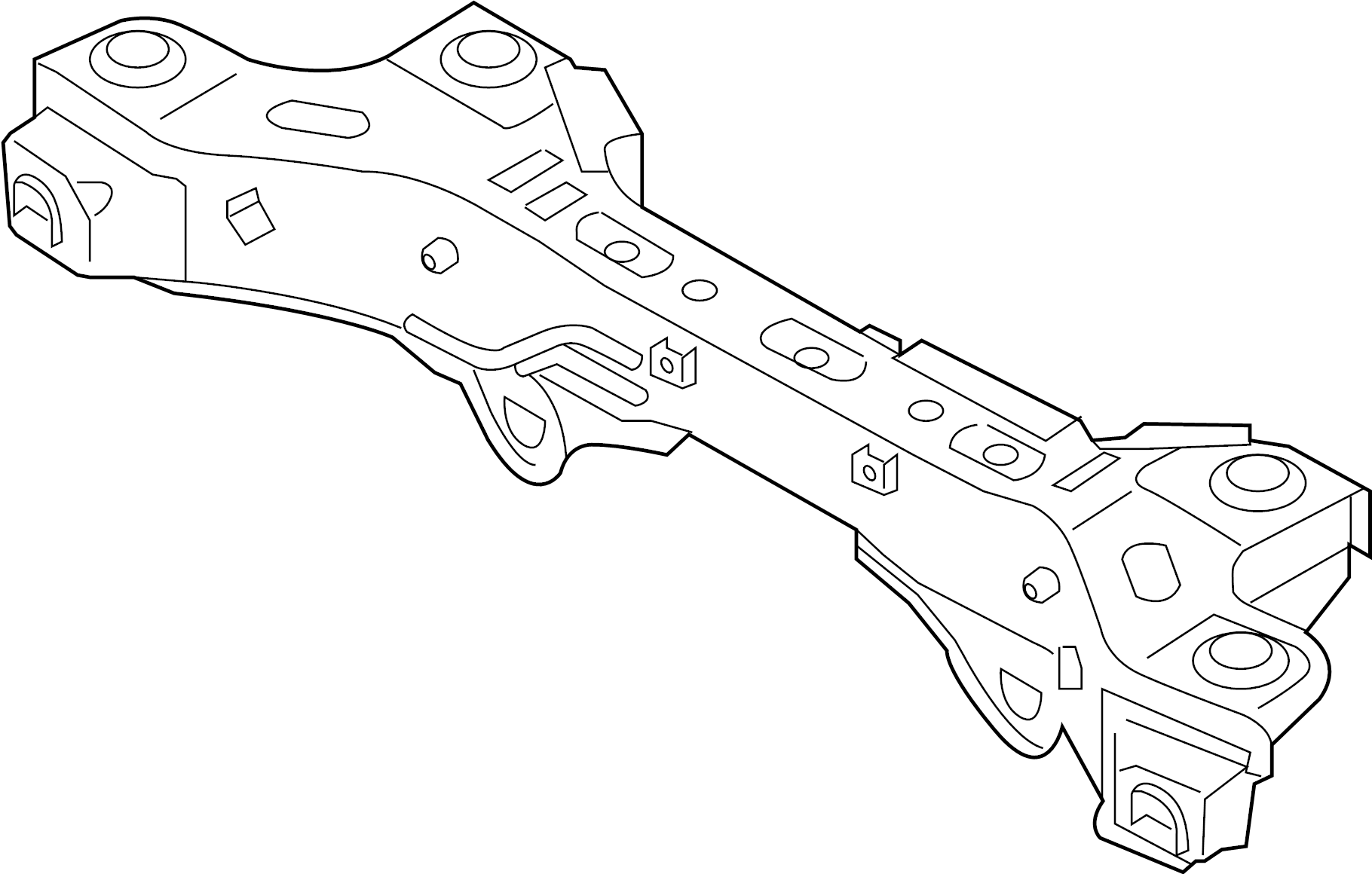 View 554052W550 Suspension Subframe Crossmember (Rear) Full-Sized Product Image