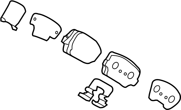 View 583024ZA70 Disc Brake Pad Set (Rear) Full-Sized Product Image