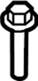 View MB45558225 Bolt. Hinge. Mount. (Upper, Lower) Full-Sized Product Image