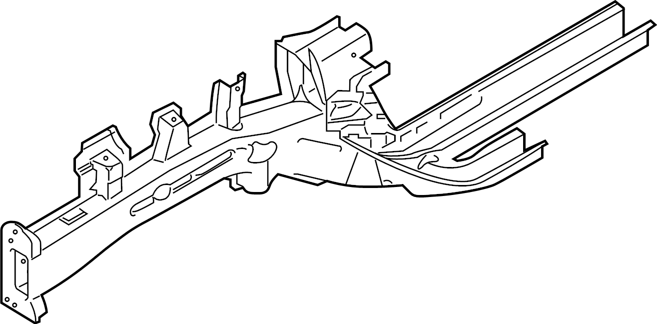 View 64602S2500 Frame Side Member Assembly (Right, Front, Lower) Full-Sized Product Image