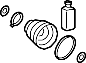 View 49581C5280 CV Joint Boot Kit (Front) Full-Sized Product Image