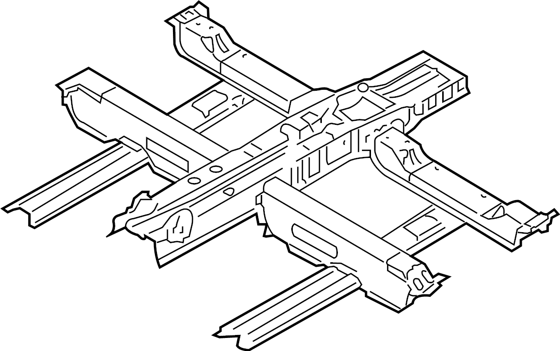 View 65130S2000 Floor Pan Crossmember (Front, Rear, Upper) Full-Sized Product Image
