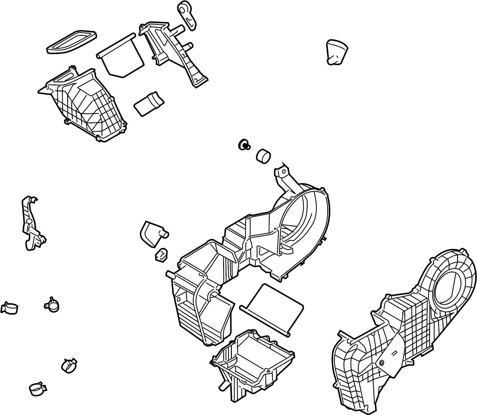 View 979003J200 A/C Evaporator Core and Case Assembly (Rear) Full-Sized Product Image