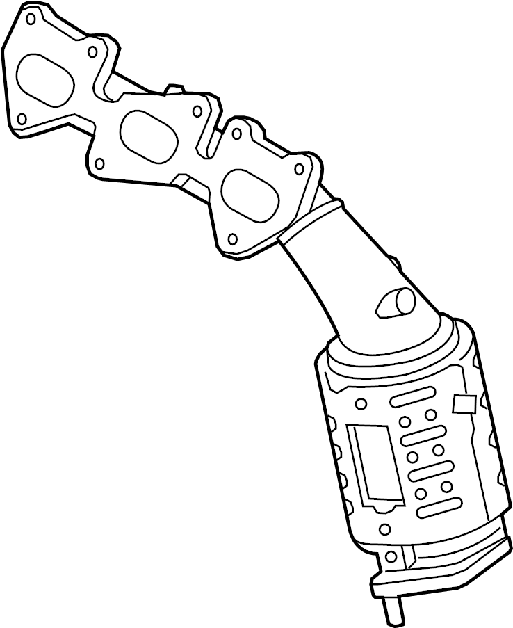 View 285103C820 Catalytic Converter with Integrated Exhaust Manifold (Right) Full-Sized Product Image