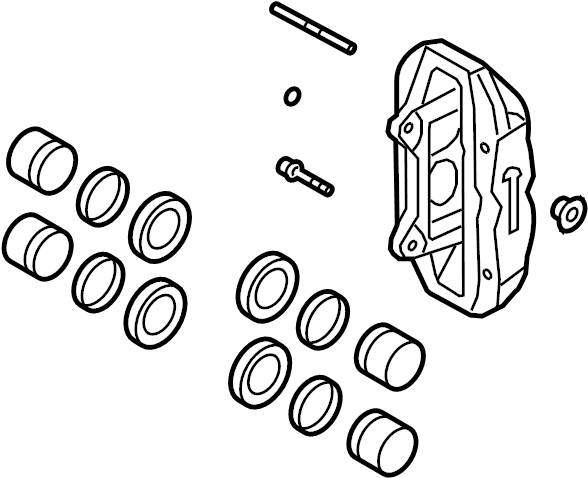 View 581802MA10 Disc Brake Caliper (Left, Front) Full-Sized Product Image