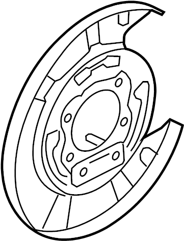 View 582512M000 Plate. Brake. Backing. (Left, Rear) Full-Sized Product Image