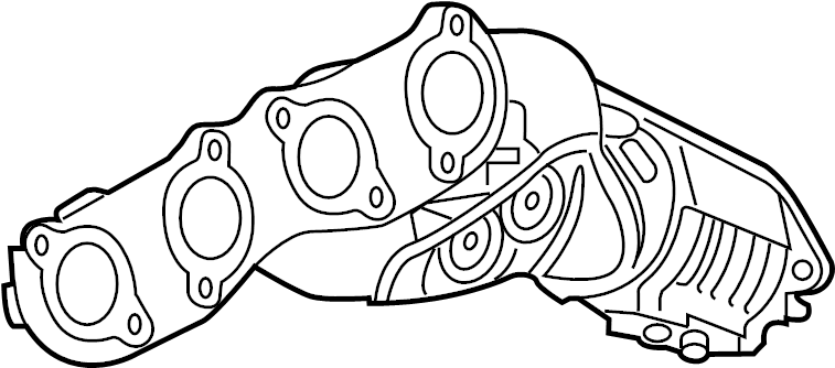 View 285103F610 Catalytic Converter with Integrated Exhaust Manifold (Right) Full-Sized Product Image